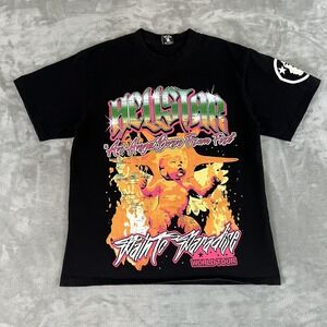 Hellstar Shirt Mens Small Black Path To Paradise World Tour Angel Graphic Tee